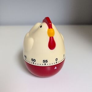 Vintage Cottage Core Hen Chicken Kitchen Timer, WORKS